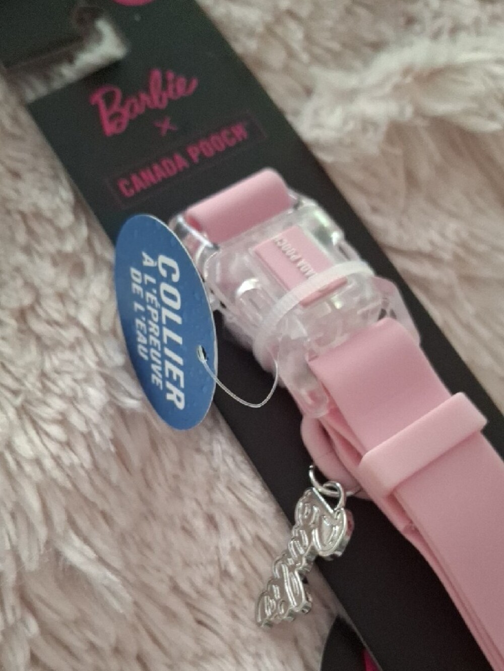 NWT Barbie x Canada Pooch Pink Ltd Edition Dog Collar. Neck 11.5 to 14 Inch - Picture 8 of 8